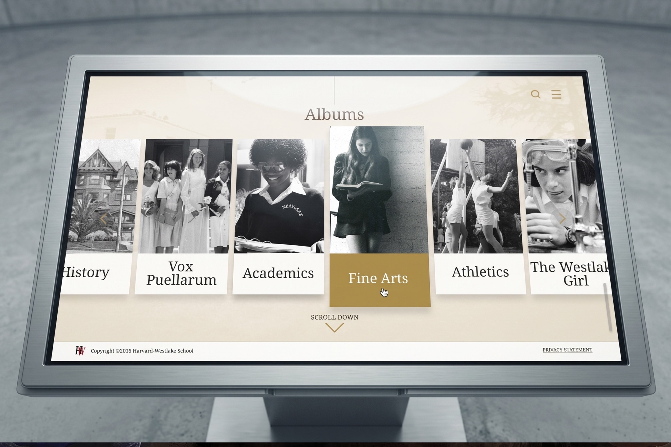 Harvard-Westlake Archives platform detail